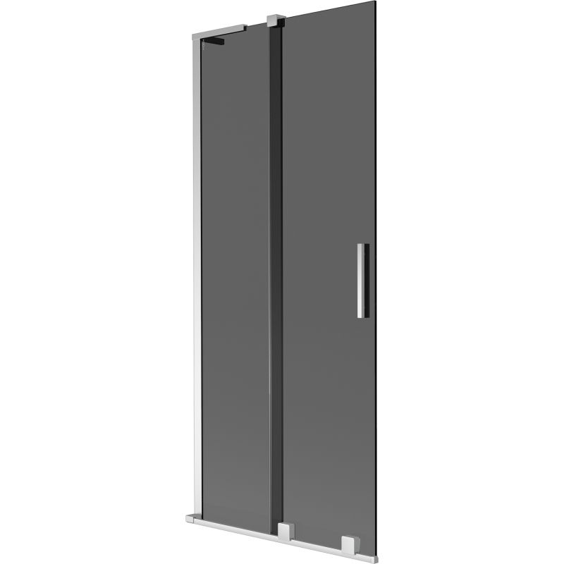 Parawan nawannowy rozsuwany Mexen Velar L grafit 80x150 cm 1 szt.