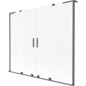 Parawan nawannowy rozsuwany Mexen Velar L szron 170x150 cm 1 szt.