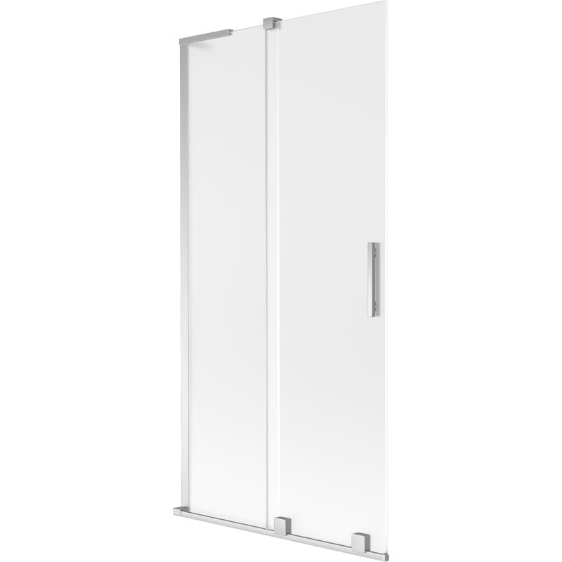Parawan nawannowy rozsuwany Mexen Velar L szron chrom 95x150 cm 1 szt.