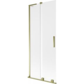 Parawan nawannowy rozsuwany Mexen Velar L szron/złoty 80x150 cm 1 szt.