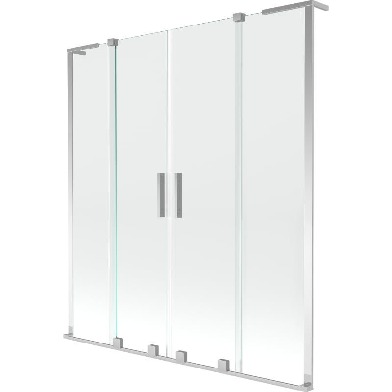 Parawan nawannowy rozsuwany Mexen Velar L transparent 160x150 cm  896-160-003-02-01 1 szt.