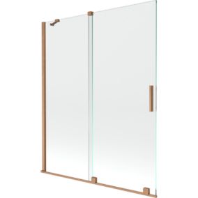 Parawan nawannowy rozsuwany Mexen Velar miedź szczotkowana 140x150 cm 1 szt.
