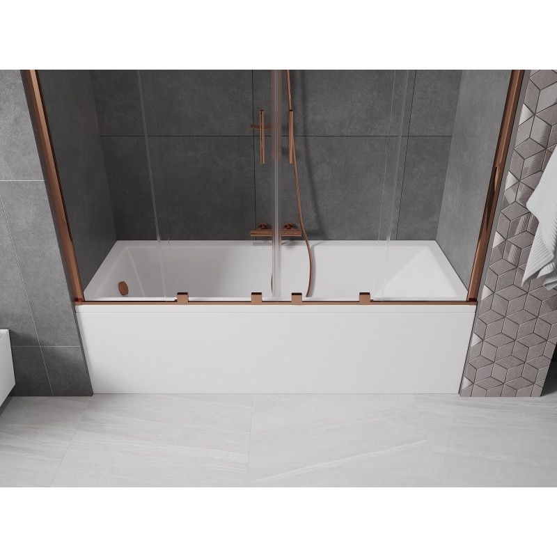 Parawan nawannowy rozsuwany Mexen Velar różowe złoto 200x150 cm 1 szt.