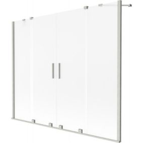Parawan nawannowy rozsuwany Mexen Velar szron 170x150 cm 1 szt.