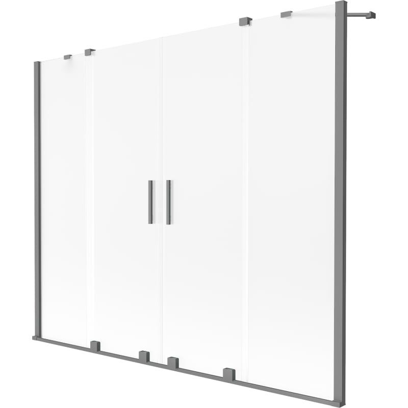 Parawan nawannowy rozsuwany Mexen Velar szron 200x150 cm  896-200-000-32-951 szt.