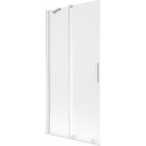 Parawan nawannowy rozsuwany Mexen Velar szron biały 90 x 150 cm 1 szt.