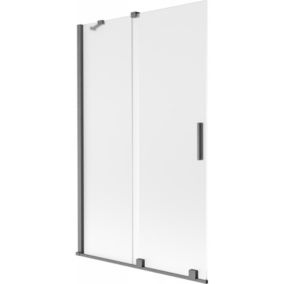 Parawan nawannowy rozsuwany Mexen Velar szron gun gray 110x150 cm 1 szt.