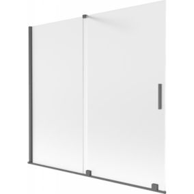 Parawan nawannowy rozsuwany Mexen Velar szron gun gray 170x150 1 szt.