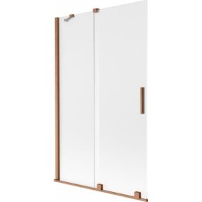 Parawan nawannowy rozsuwany Mexen Velar szron miedź szczotkowana 110x150 cm 1 szt.