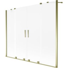 Parawan nawannowy rozsuwany Mexen Velar szron złoty 200x150 cm 1 szt.
