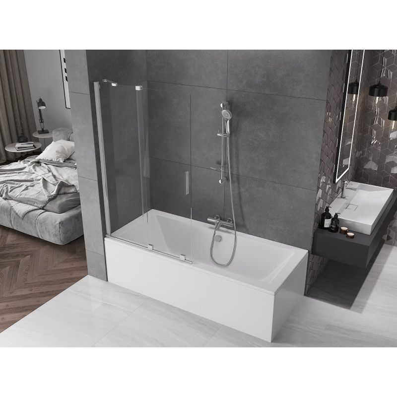 Parawan nawannowy rozsuwany Mexen Velar transparent 100x150 cm 1 szt.