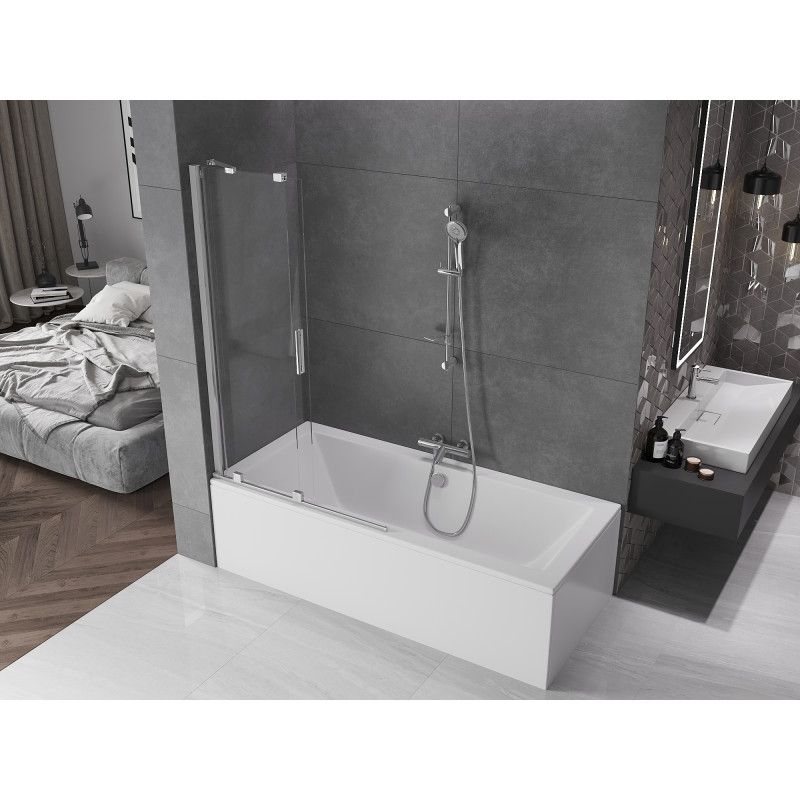 Parawan nawannowy rozsuwany Mexen Velar transparent 100x150 cm 1 szt.