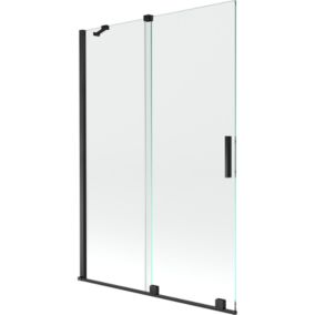Parawan nawannowy rozsuwany Mexen Velar transparent czarny 120x150 cm 1 szt.