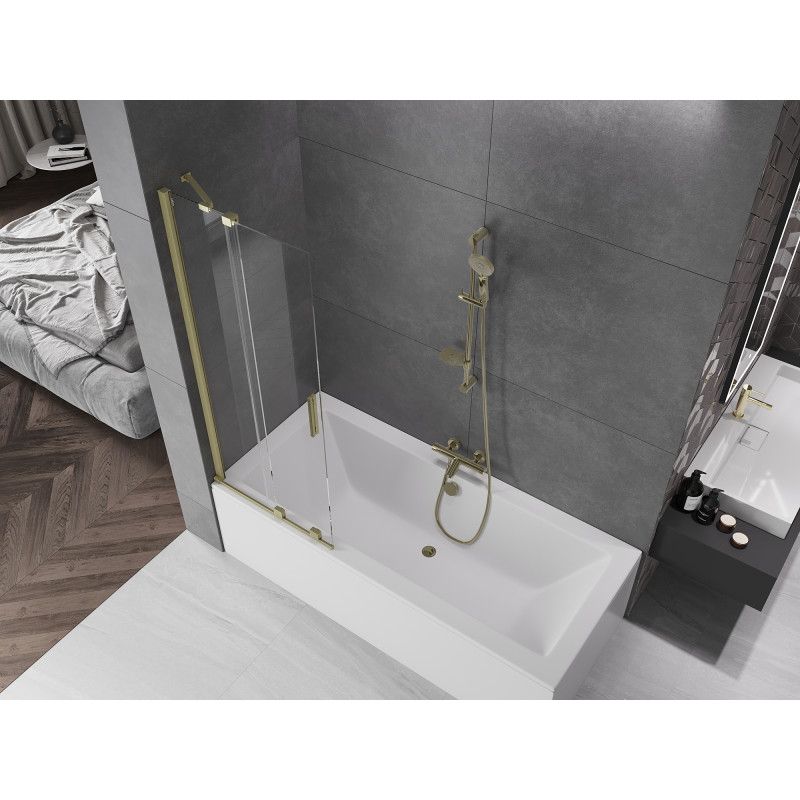 Parawan nawannowy rozsuwany Mexen Velar złoty 70 x 150 cm 1 szt.