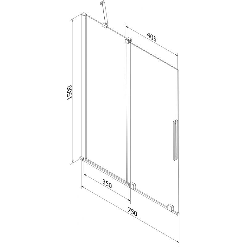 Parawan nawannowy ruchomy Mexen Velar grafit różowe złoto 75x150 cm 1 szt.