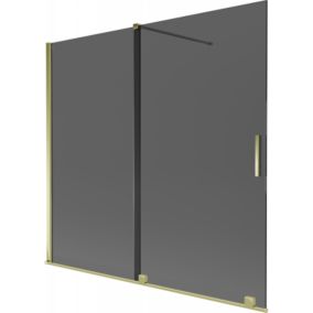 Parawan nawannowy ruchomy Mexen Velar grafit złoty 170x150 cm 1 szt.