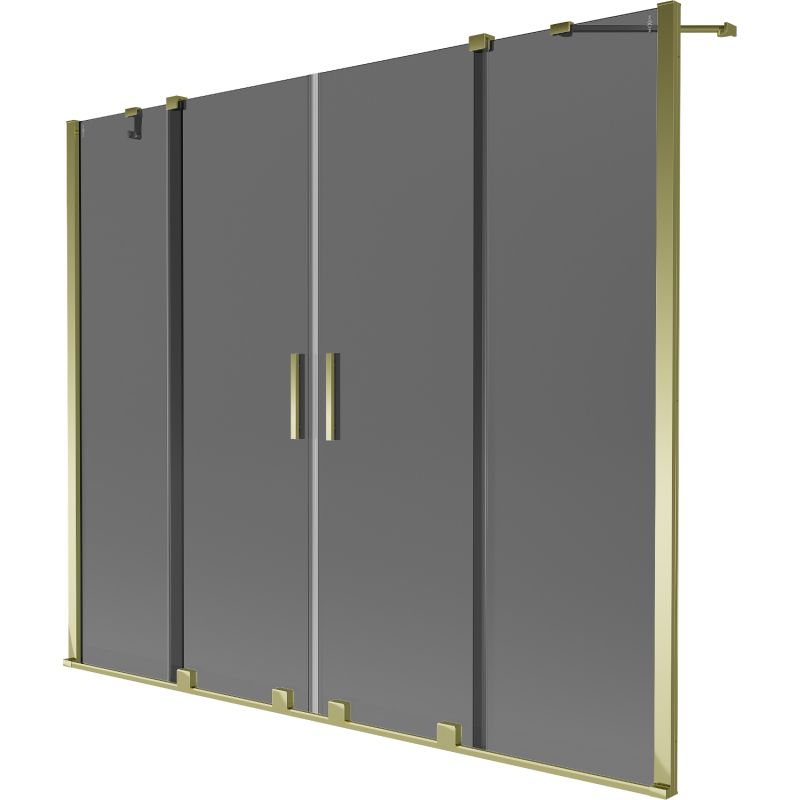 Parawan nawannowy ruchomy Mexen Velar grafit złoty 180x150 cm 1 szt.