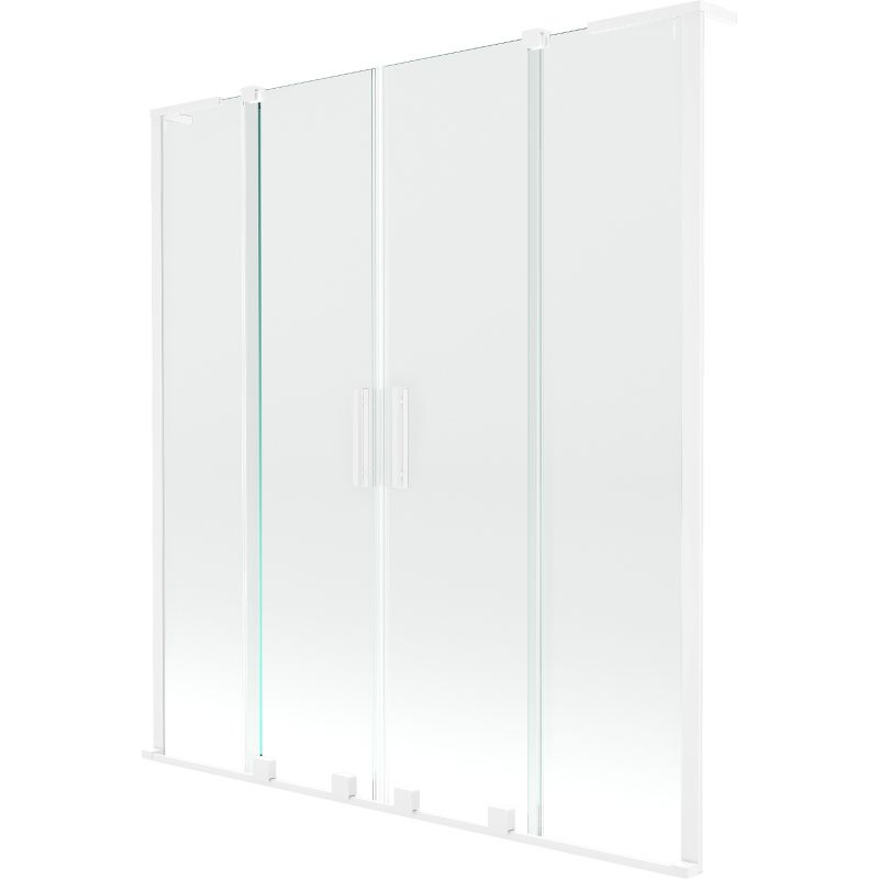 Parawan nawannowy ruchomy Mexen Velar L biały transparentny 150 x 150 cm 1 szt.