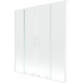Parawan nawannowy ruchomy Mexen Velar L biały transparentny 150 x 150 cm 1 szt.