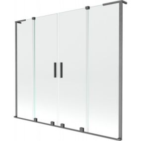 Parawan nawannowy ruchomy Mexen Velar L gun gray 180x150 cm 1 szt.