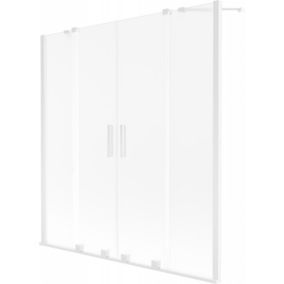 Parawan nawannowy ruchomy Mexen Velar szron biały 150x150 1 szt.