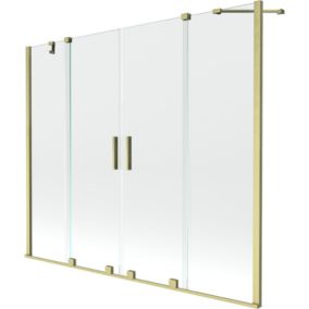 Parawan nawannowy ruchomy Mexen Velar złoty szczotkowany 180x150cm 1 szt.