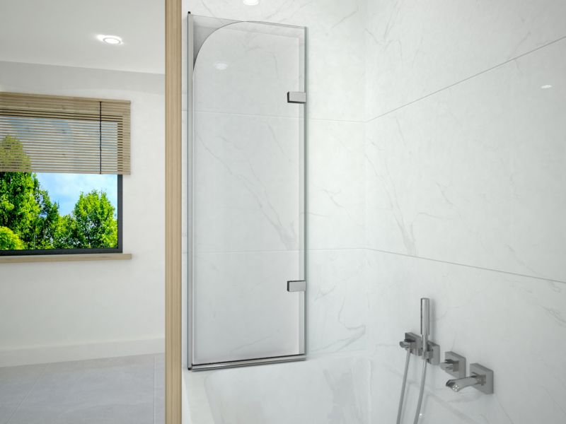 Parawan nawannowy SEVANTE 140x80 cm dwuczęściowy składany PICO chrom 1 szt.