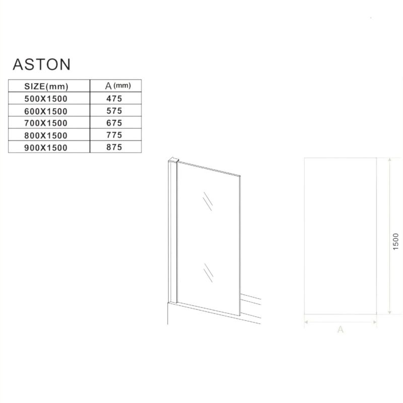 Parawan nawannowy Silla Aston 1-skrzydłowy fix biały 50 x 150 cm 1 szt.