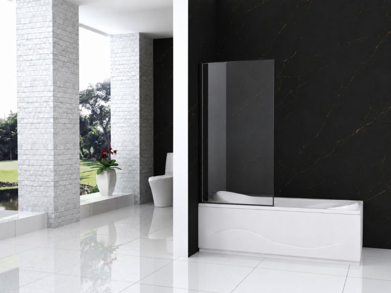 Parawan nawannowy Silla Madison 1-skrzydłowy fix czarny 80 x 140 cm 1 szt.