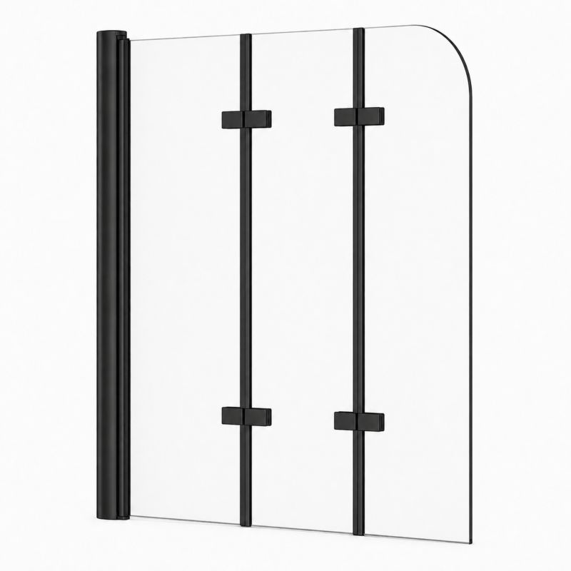 Parawan nawannowy Silla Marion 3-skrzydłowy ruchomy czarny 120 x 140 cm 1 szt.
