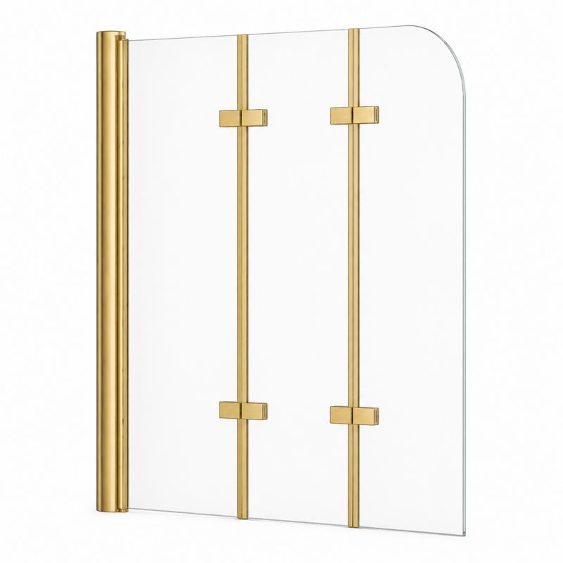 Parawan nawannowy Silla Marion 3-skrzydłowy uchylny ruchomy złoty 120 x 140 cm 1 szt.
