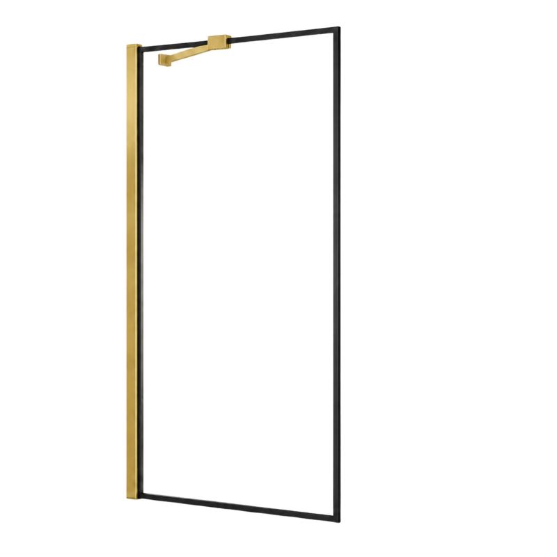 Parawan nawannowy Silla Veston 1-skrzydłowy fix z czarną ramką złoty 80 x 150 cm 1 szt.