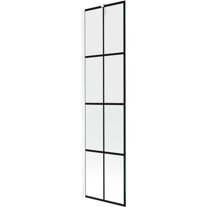 Parawan nawannowy stały Mexen Next czarny wzór/biały 50x150 cm 1 szt.
