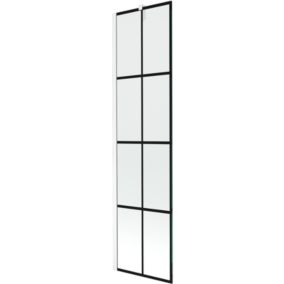 Parawan nawannowy stały Mexen Next czarny wzór/biały 50x150 cm 1 szt.