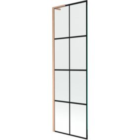 Parawan nawannowy stały Mexen Next L czarny miedź 60 x 150 cm 1 szt.
