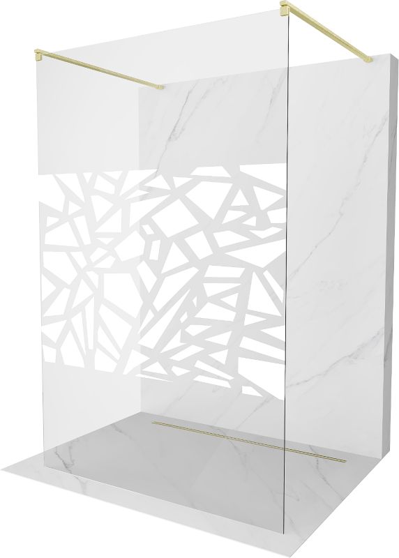 Parawan prysznicowy Mexen Kioto biały wzór 120x200 cm 1 szt.