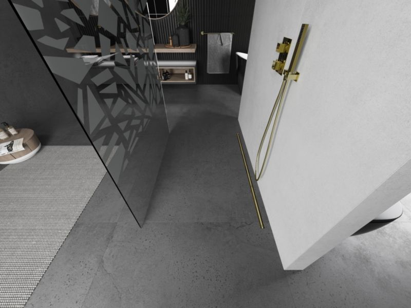 Parawan prysznicowy Mexen Kioto biały wzór 120x200 cm 1 szt.