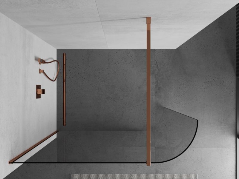 Parawan prysznicowy Mexen Kioto różowe złoto 100x200 cm 1 szt.