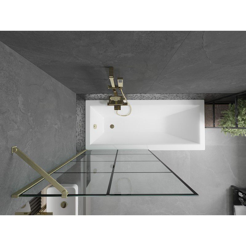 Parawan stały Mexen Next czarny wzór 90x150 cm 1 szt.