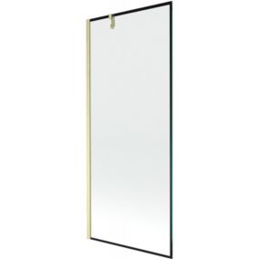 Parawan wannowy Mexen Next czarny wzór 80x150 cm 1 szt.