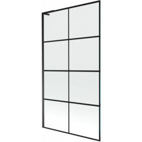 Parawan wannowy Mexen Next L czarny wzór 100x150 cm 1 szt.