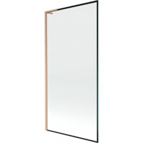 Parawan wannowy Mexen Next L czarny wzór 90 x 150 cm 1 szt.