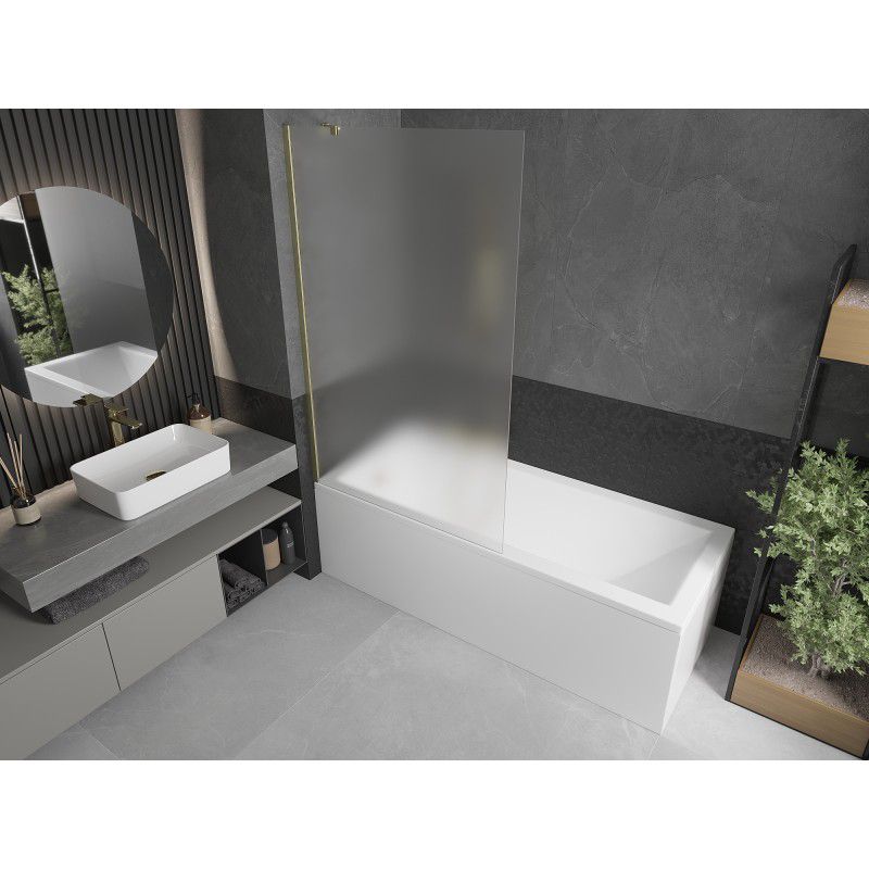 Parawan wannowy Mexen Next szron złoty 100x150 cm 1 szt.