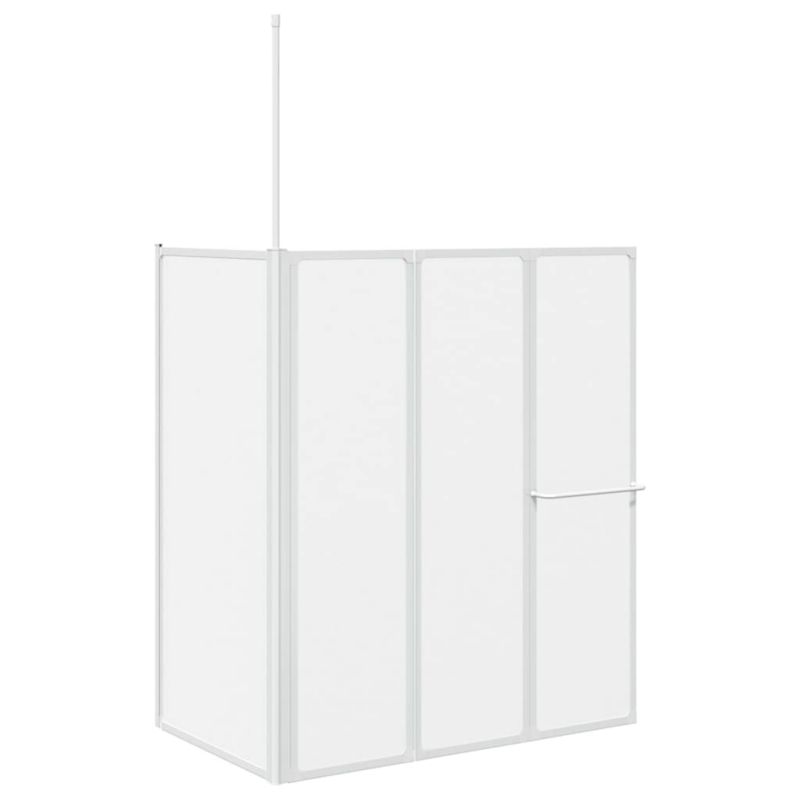 Parawan WaszeMeble Składany Aluminiowy Biały WM-140787 1 szt.
