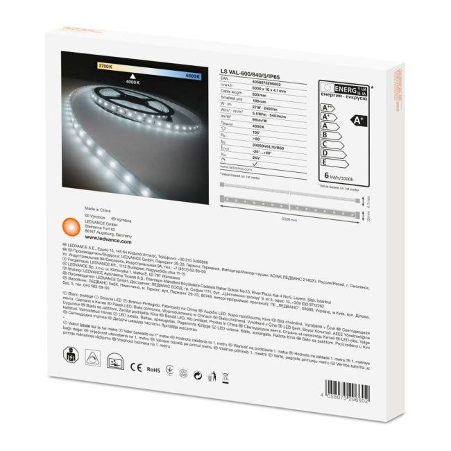 Pasek LED Ledvance 4000 K IP65 5 m 24 V