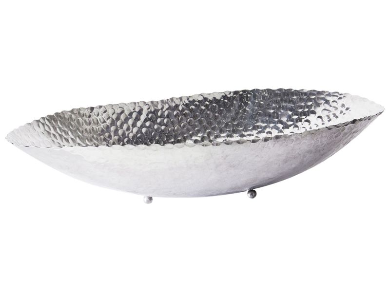 Patera dekoracyjna metalowa srebrna Ibrash 1 szt.