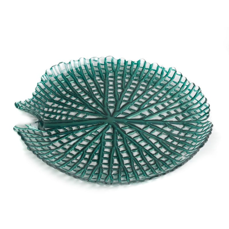 Patera szklana Eurofirany 32 x 3 cm turkusowa 1 szt.