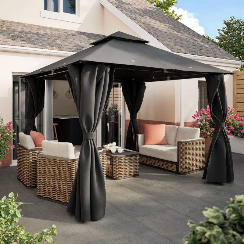Pawilon GoodHome Thar 3 x 3m antracyt