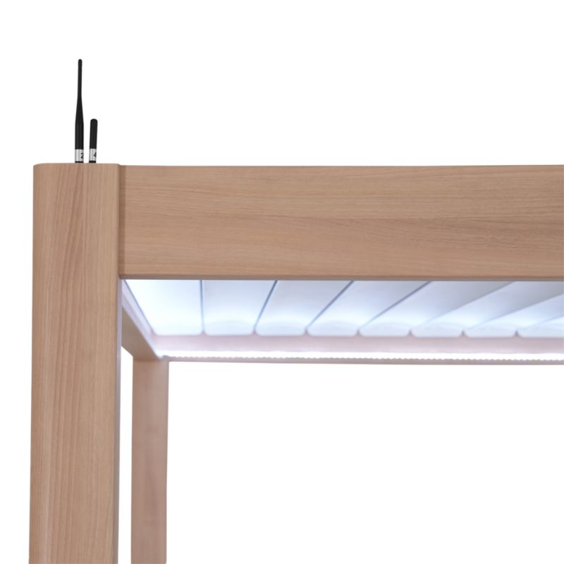Pawilon Klikstrom Breva automat LED 3 x 4 m efekt drewna