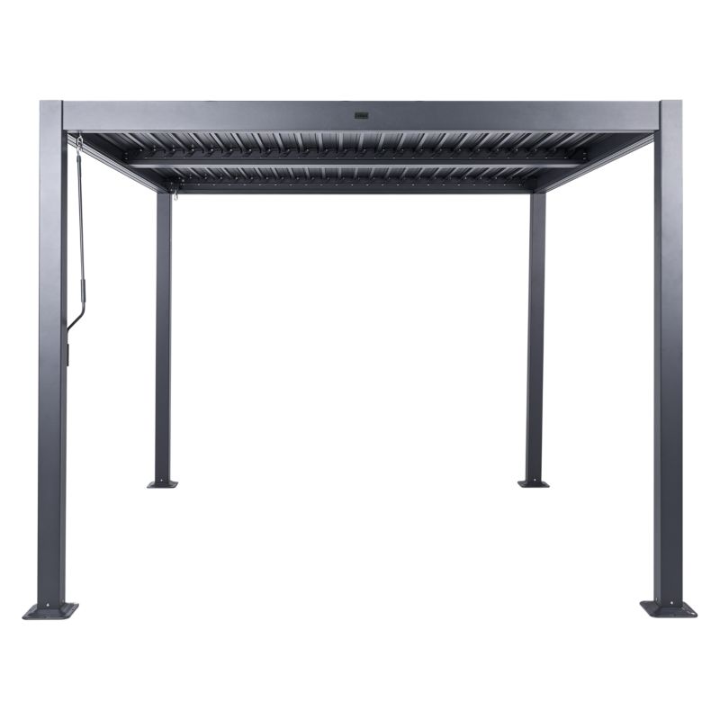 Pawilon ogrodowy Fornoli 296 cm 296 cm Metal Czarny 1 szt.